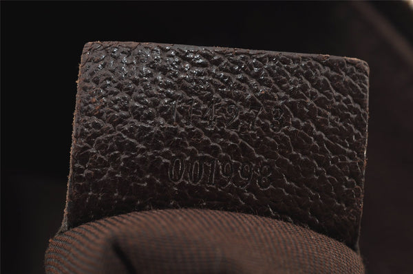 Authentic GUCCI Shoulder Cross Body Bag GG Canvas Leather 114273 Brown 7867J