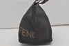 Authentic FENDI Vintage Hand Tote Bag Purse Nylon Leather Black 7869I