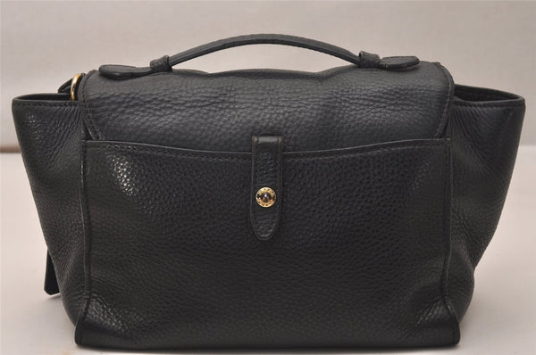 Authentic PRADA VIT DAINO Leather Nappa 2Way Hand Bag BT0962 Black 7869J