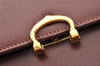 Authentic Cartier Must de Cartier Leather Shoulder Cross Bag Bordeaux Red 7870I