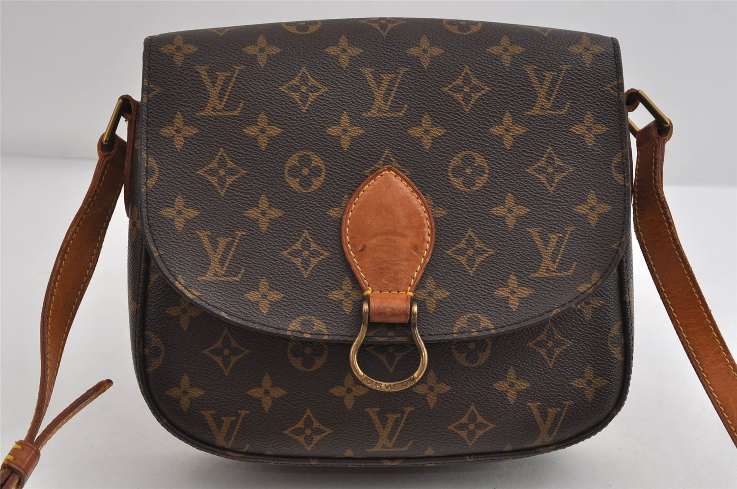 Authentic Louis Vuitton Monogram Saint Cloud GM M51242 Shoulder Cross Bag 7871I