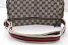 Authentic GUCCI Sherry Line Waist Body Bag GG Canvas Leather 28566 Navy 7874I