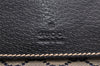 Authentic GUCCI Sherry Line Waist Body Bag GG Canvas Leather 28566 Navy 7874I