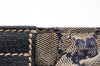 Authentic GUCCI Sherry Line Waist Body Bag GG Canvas Leather 28566 Navy 7874I