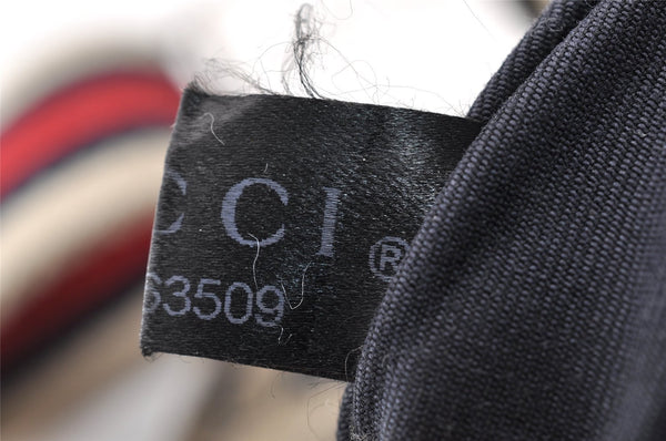 Authentic GUCCI Sherry Line Waist Body Bag GG Canvas Leather 28566 Navy 7874I