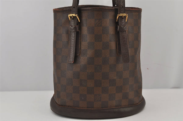 Authentic Louis Vuitton Damier Marais Bucket Shoulder Tote Bag N42240 LV 7874J