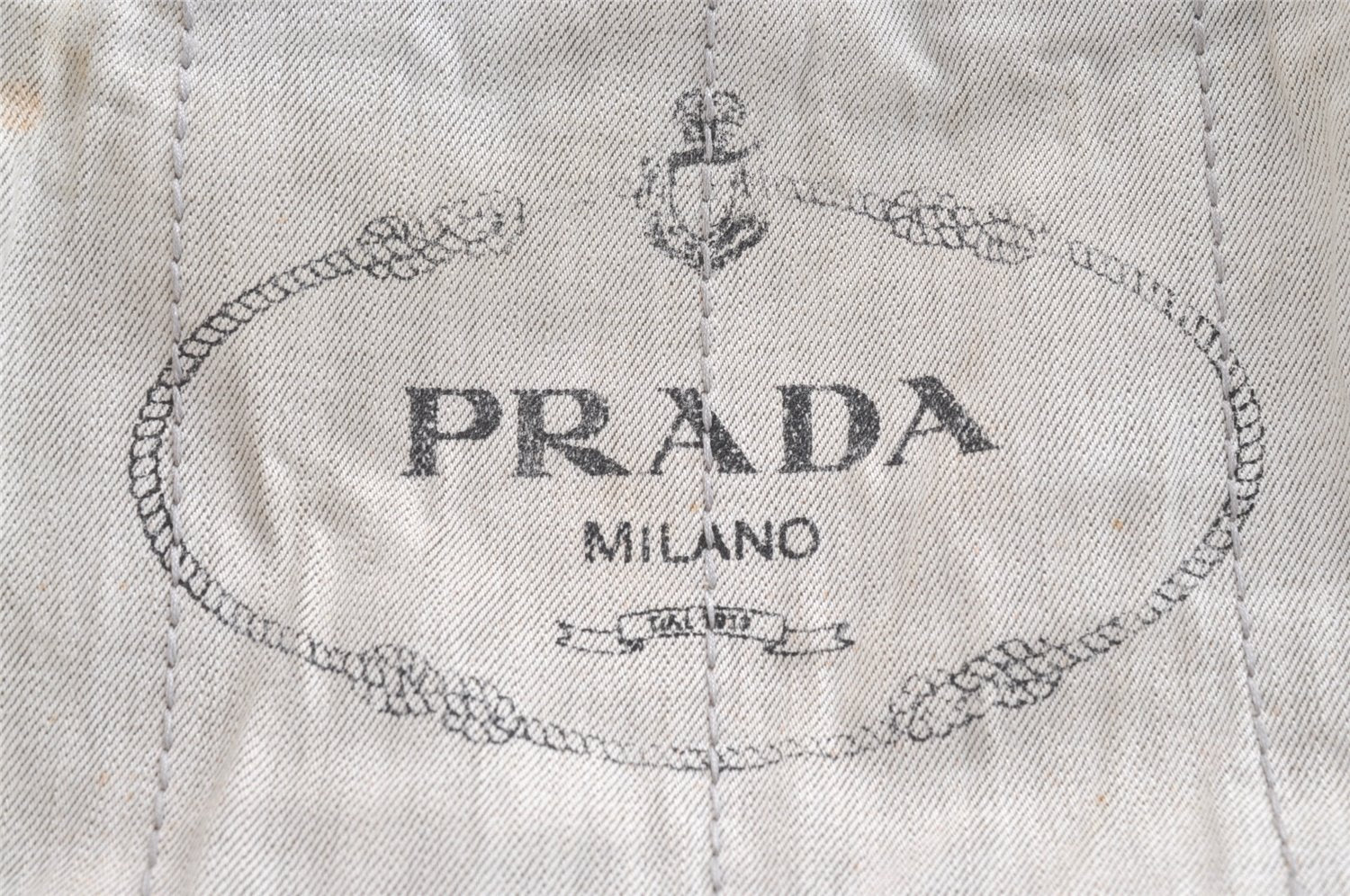 Authentic PRADA Vintage Canapa M Canvas 2Way Shoulder Hand Bag White 7875J