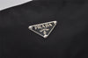 Authentic PRADA Vintage Nylon Tessuto Leather Tote Hand Bag Black 7877I