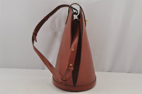 Authentic Louis Vuitton Epi Cluny Shoulder Bag Purse Brown M52253 LV 7877J
