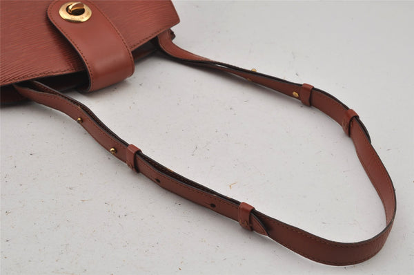 Authentic Louis Vuitton Epi Cluny Shoulder Bag Purse Brown M52253 LV 7877J