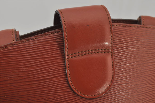 Authentic Louis Vuitton Epi Cluny Shoulder Bag Purse Brown M52253 LV 7877J