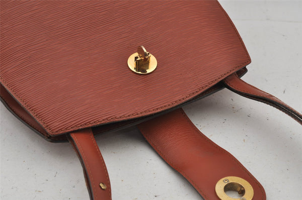 Authentic Louis Vuitton Epi Cluny Shoulder Bag Purse Brown M52253 LV 7877J