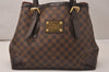 Authentic Louis Vuitton Damier Hampstead MM Shoulder Tote Bag N51204 LV 7885J