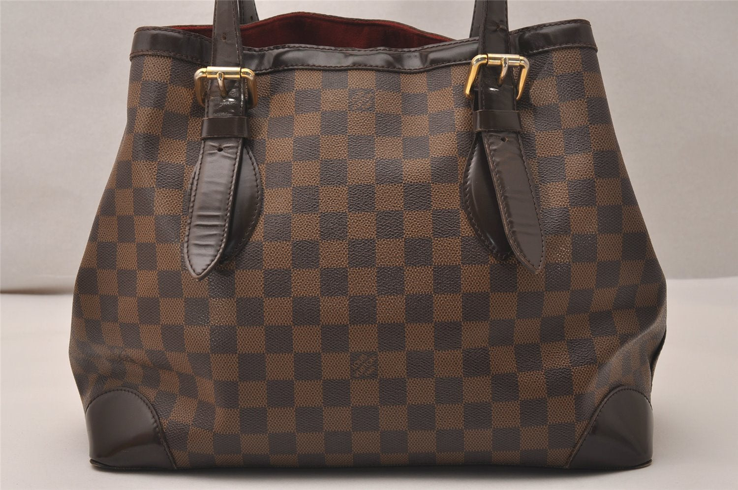 Authentic Louis Vuitton Damier Hampstead MM Shoulder Tote Bag N51204 LV 7885J