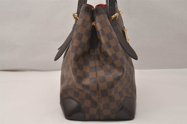 Authentic Louis Vuitton Damier Hampstead MM Shoulder Tote Bag N51204 LV 7885J
