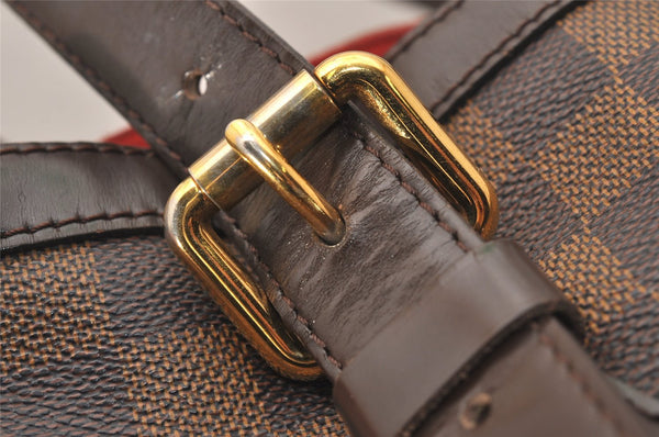 Authentic Louis Vuitton Damier Hampstead MM Shoulder Tote Bag N51204 LV 7885J