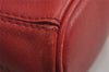 Authentic BURBERRY Vintage Leather Shoulder Cross Body Bag Purse Red 7887J