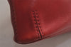 Authentic BURBERRY Vintage Leather Shoulder Cross Body Bag Purse Red 7887J