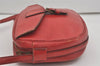 Authentic Louis Vuitton Epi Jeune Fille Shoulder Cross Bag Red M52157 LV 7888I