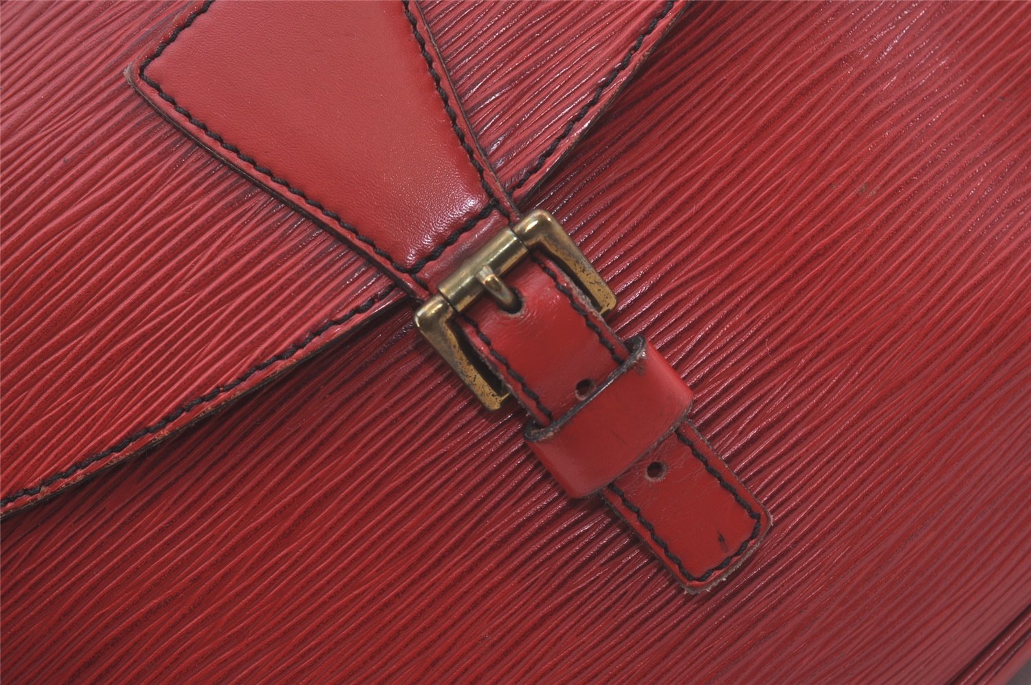 Authentic Louis Vuitton Epi Jeune Fille Shoulder Cross Bag Red M52157 LV 7888I