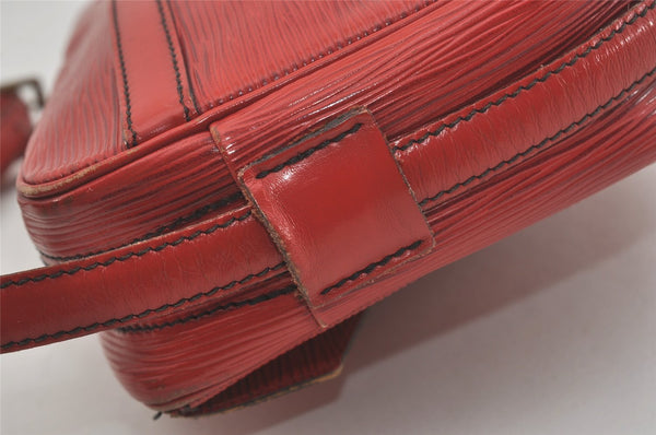 Authentic Louis Vuitton Epi Jeune Fille Shoulder Cross Bag Red M52157 LV 7888I