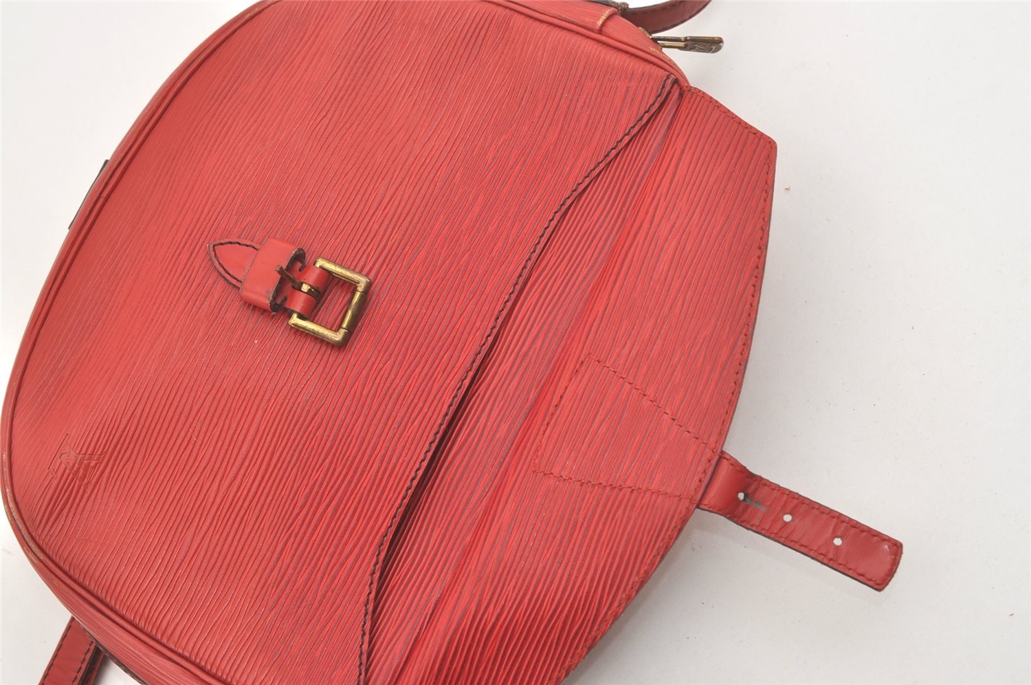 Authentic Louis Vuitton Epi Jeune Fille Shoulder Cross Bag Red M52157 LV 7888I