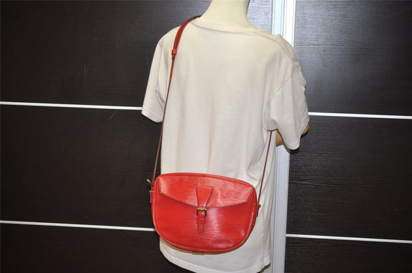 Authentic Louis Vuitton Epi Jeune Fille Shoulder Cross Bag Red M52157 LV 7888I