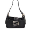 Authentic FENDI Vintage Shoulder Hand Bag Purse Jersey Leather Black 7889I