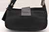 Authentic FENDI Vintage Shoulder Hand Bag Purse Jersey Leather Black 7889I