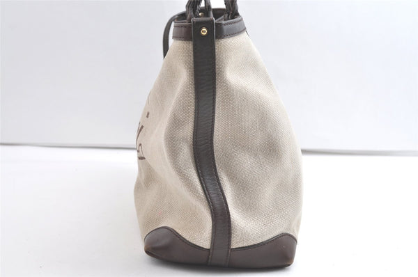 Authentic GUCCI Craft Shoulder Tote Bag Canvas Leather 247209 Beige 7889J