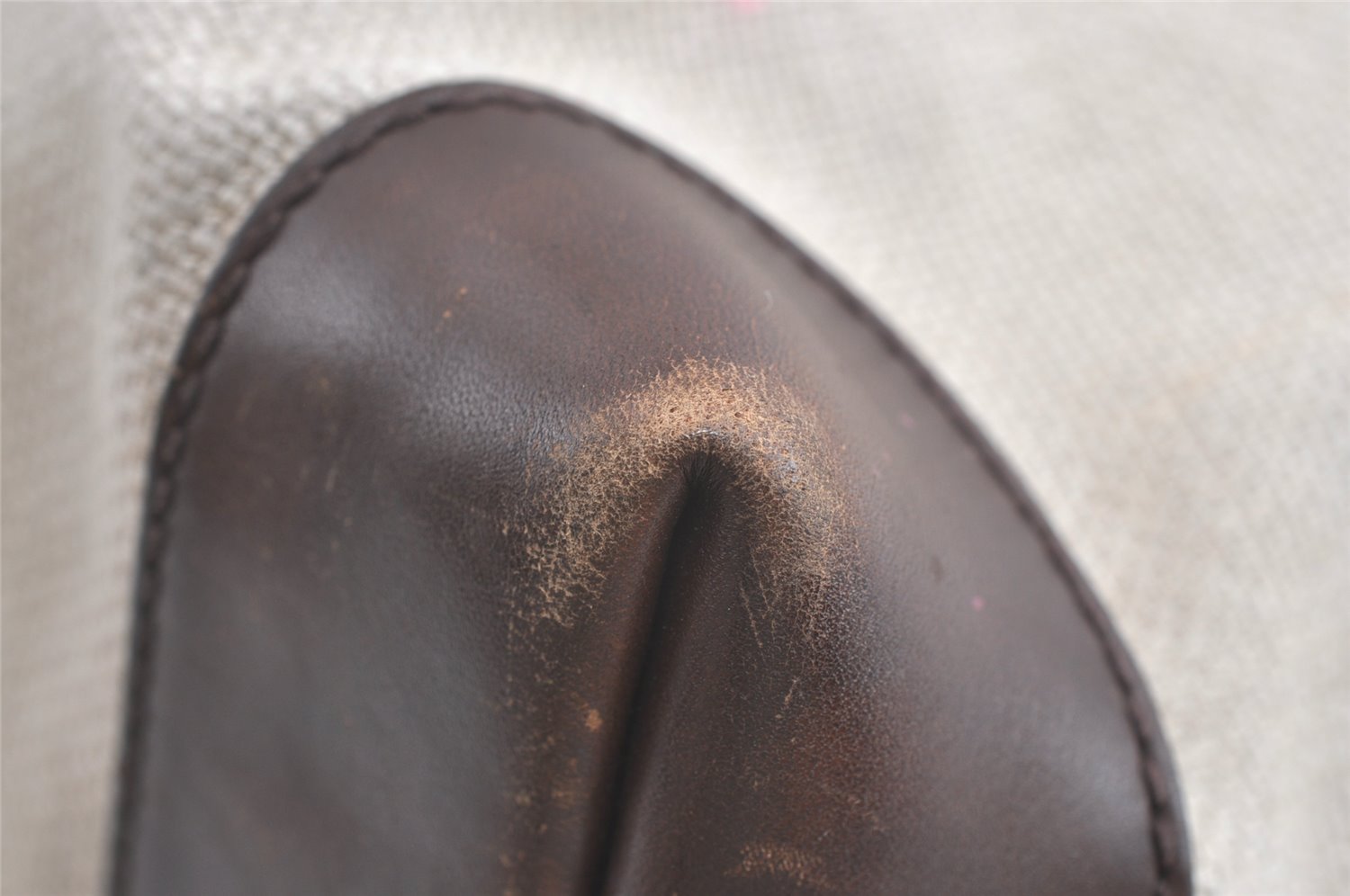 Authentic GUCCI Craft Shoulder Tote Bag Canvas Leather 247209 Beige 7889J