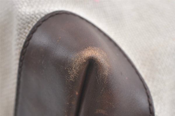 Authentic GUCCI Craft Shoulder Tote Bag Canvas Leather 247209 Beige 7889J