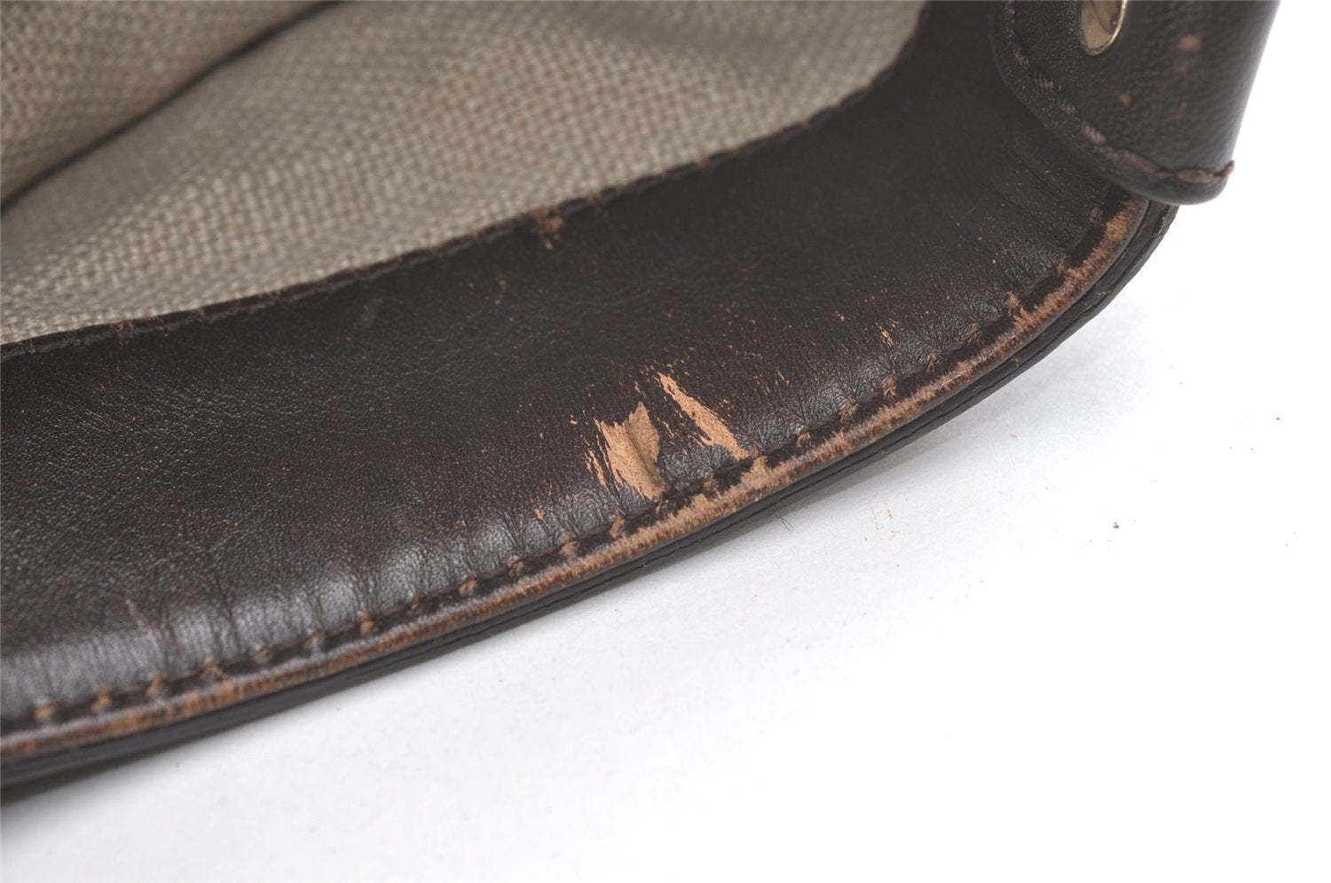 Authentic GUCCI Craft Shoulder Tote Bag Canvas Leather 247209 Beige 7889J