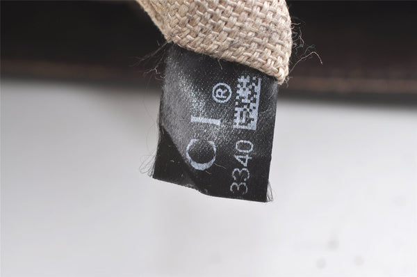 Authentic GUCCI Craft Shoulder Tote Bag Canvas Leather 247209 Beige 7889J