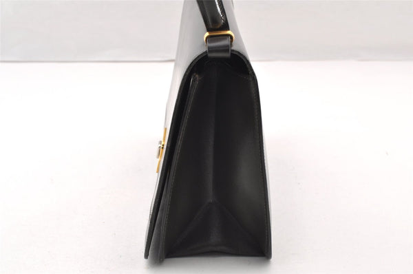 Authentic Christian Dior Shoulder Hand Bag Purse Leather Dark Brown CD 7890I