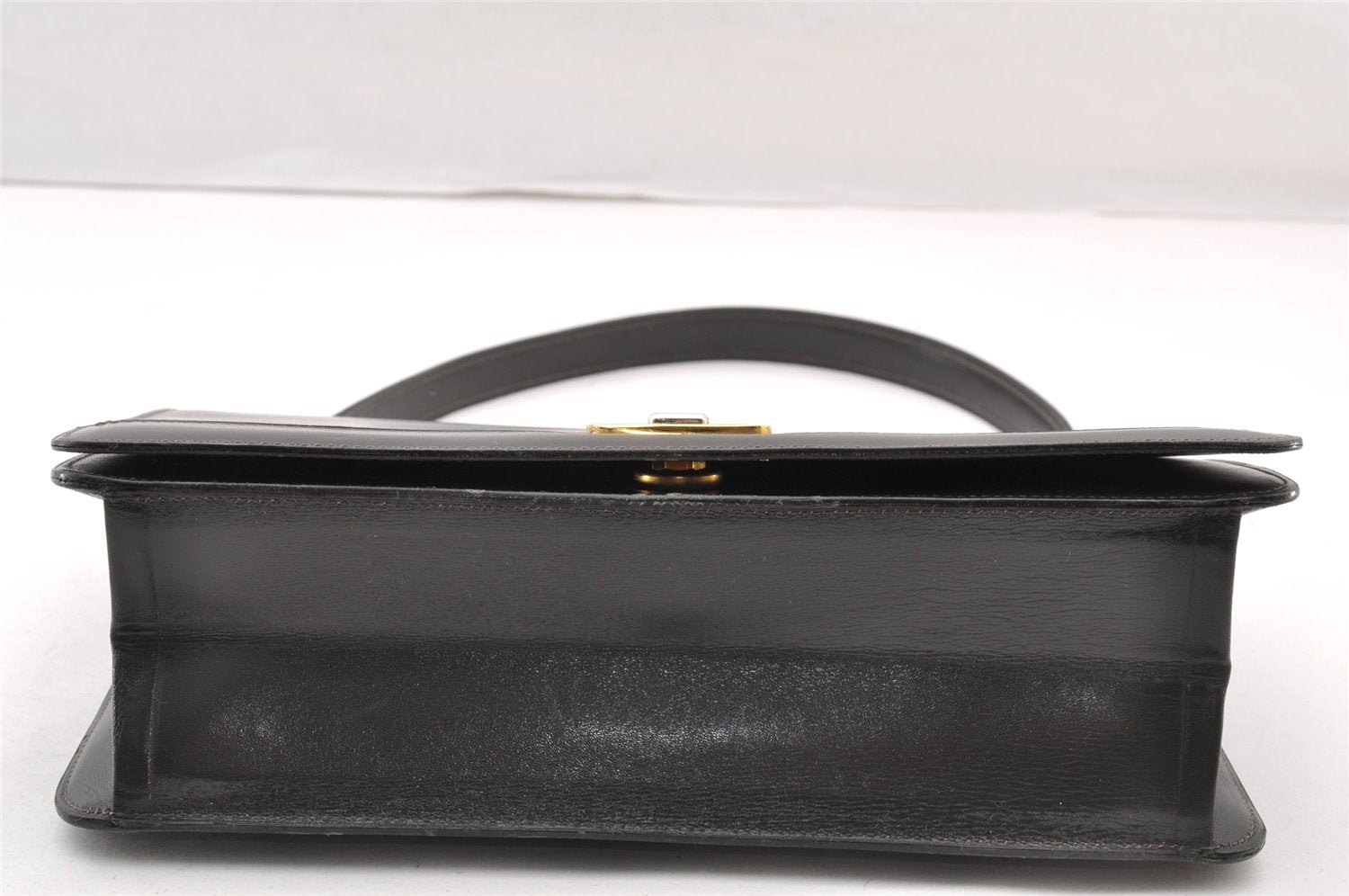Authentic Christian Dior Shoulder Hand Bag Purse Leather Dark Brown CD 7890I