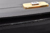 Authentic Christian Dior Shoulder Hand Bag Purse Leather Dark Brown CD 7890I