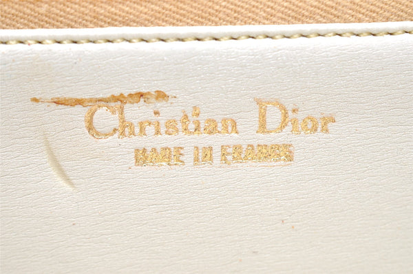 Authentic Christian Dior Shoulder Hand Bag Purse Leather Dark Brown CD 7890I