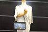 Authentic Christian Dior Shoulder Hand Bag Purse Leather Dark Brown CD 7890I