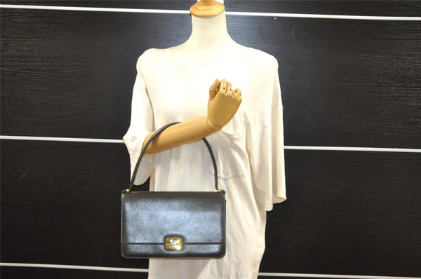 Authentic Christian Dior Shoulder Hand Bag Purse Leather Dark Brown CD 7890I