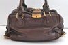 Authentic Chloe Paddington Leather Shoulder Hand Bag Purse Brown 7891J