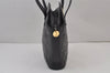 Authentic YVES SAINT LAURENT Vintage Shoulder Bag Purse Leather Black 7892J