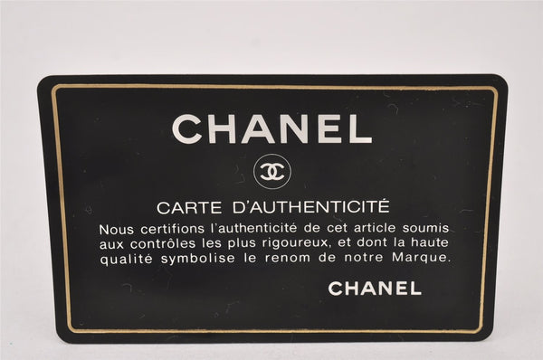 Authentic CHANEL Caviar Skin CoCo Mark Notebook Cover Purse Black Box 7893I