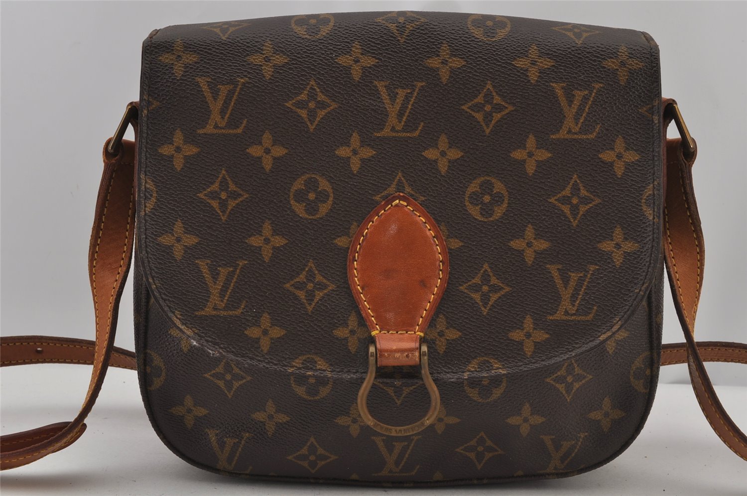 Authentic Louis Vuitton Monogram Saint Cloud GM M51242 Shoulder Cross Bag 7893J