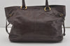 Authentic PRADA Vintage Leather Hand Tote Bag Brown 7894I