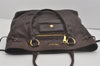 Authentic PRADA Vintage Leather Hand Tote Bag Brown 7894I