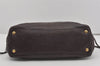 Authentic PRADA Vintage Leather Hand Tote Bag Brown 7894I
