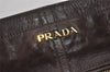 Authentic PRADA Vintage Leather Hand Tote Bag Brown 7894I