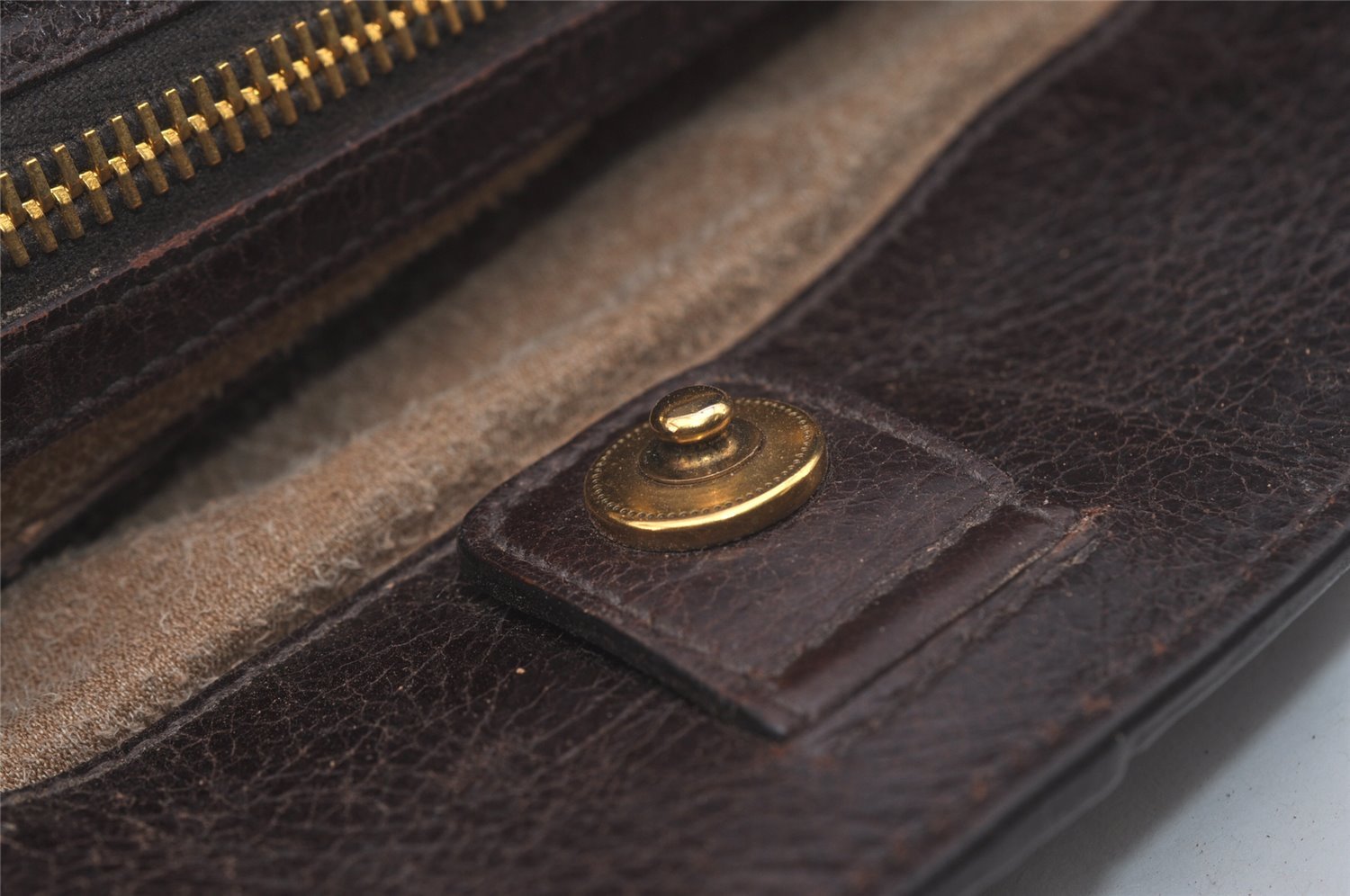 Authentic PRADA Vintage Leather Hand Tote Bag Brown 7894I