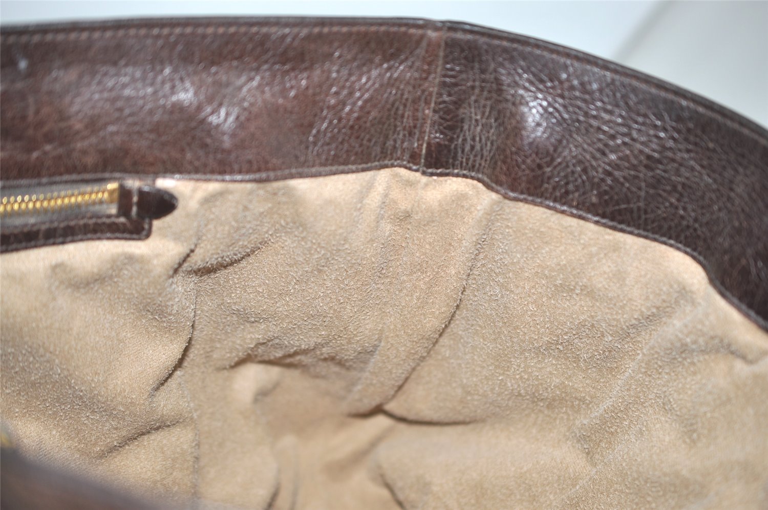 Authentic PRADA Vintage Leather Hand Tote Bag Brown 7894I